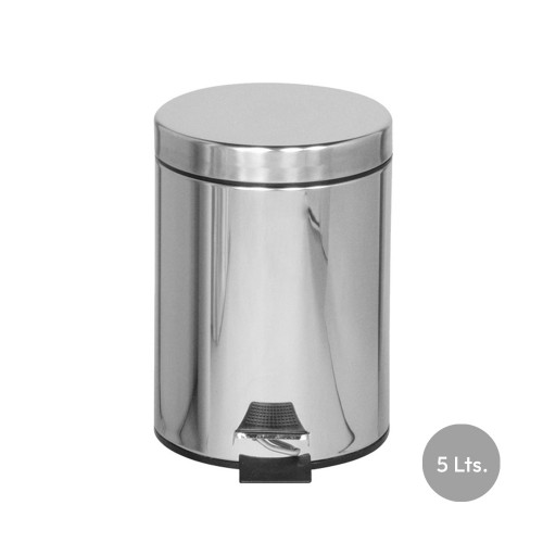 Papeleira 05L Metal Aço Inox c/Pedal