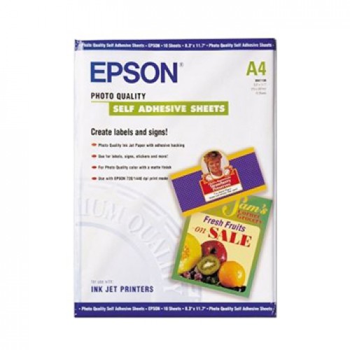 Papel A4 167g Autocolante Photo InkJet 10 Folhas