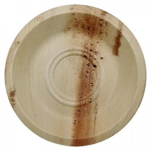 Pratos 20cm Folha de Palma Redondos 25un