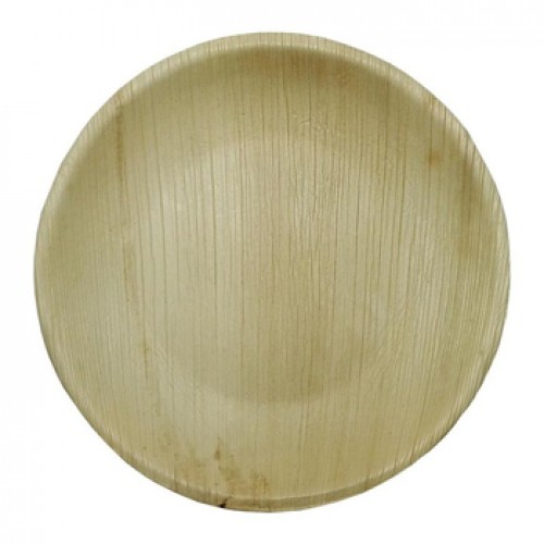 Pratos 23cm Folha de Palma Redondos 25un