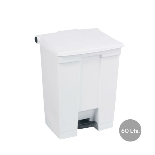 Contentor 60L Plástico c/Pedal Branco