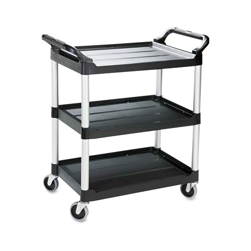 Carro Servico 85x47x93cm 3 Niveis Preto