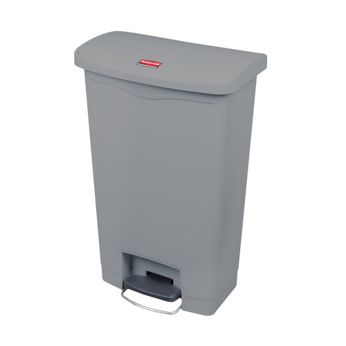 Contentor 50L Resina Slim Jim Step-On c/Pedal Cinza