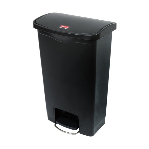 Contentor 50L Resina Slim Jim Step-On c/Pedal Preto