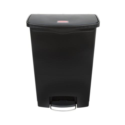 Contentor 90L Resina Slim Jim Step-On c/Pedal Preto