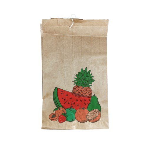 Bolsa Papel para Fruta 14x9x21cm até 500g c/Cordel 975un