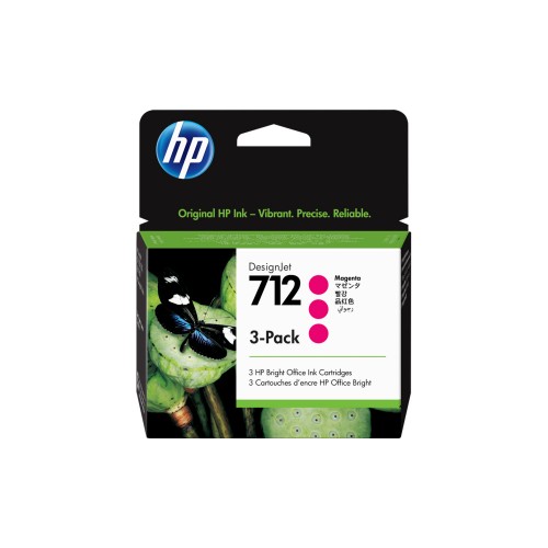 Pack Tinteiros HP 712 Magenta 3ED78A 29ml 3un
