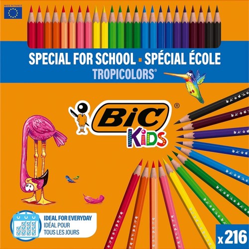Lápis Cor 216un Cx Escolar Bic Kids Tropicolors 18cm