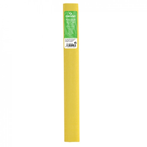 Papel Crepe Amarelo Palha 50x250cm Canson Rolo