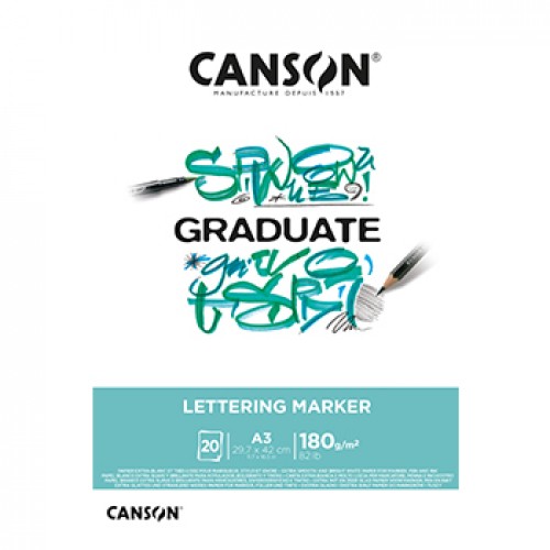 Bloco Canson Graduate Lettering Marker A3 180g 20Fls