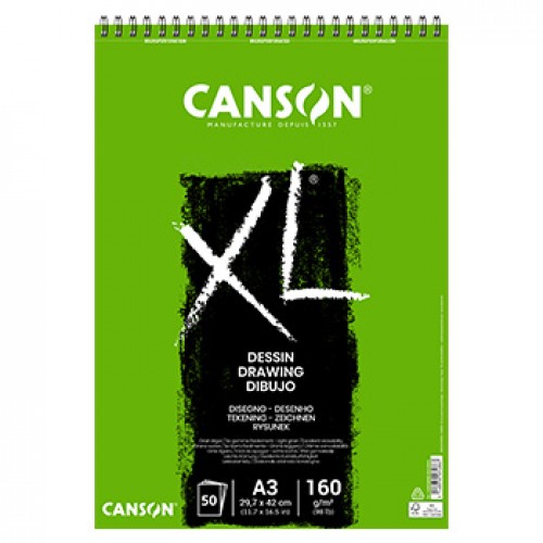 Bloco Espiralado Canson XL Dessin A3 160g 50Fls