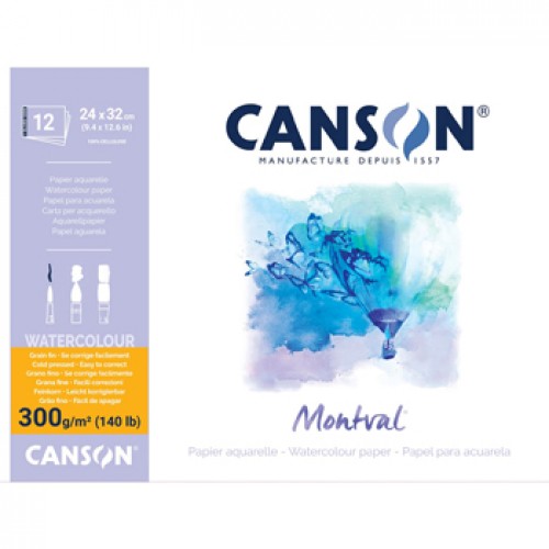 Bloco Colado Canson Montval 240x320mm 300g 12Fls