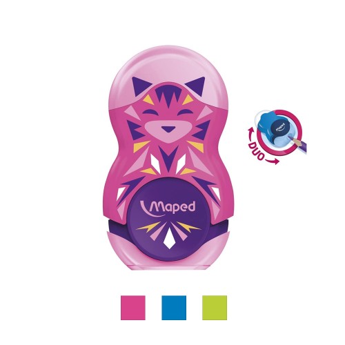 Afia Lápis 1 Boca c/Depósito+Borracha Maped Mini Cute Loopy
