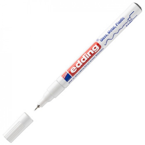 Marcador Permanente Fino Edding 780 0,8mm Branco 1un