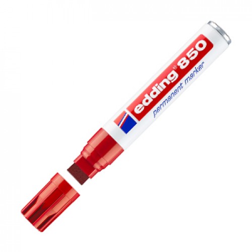 Marcador Permanente Grosso Edding 850 5-15mm Vermelho 1un