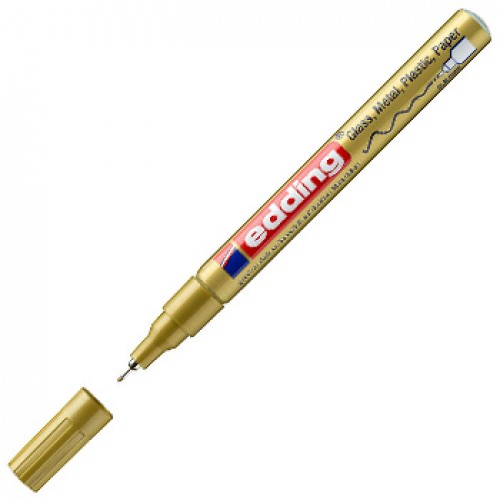 Marcador Permanente Fino Edding 780 0,8mm Ouro 1un