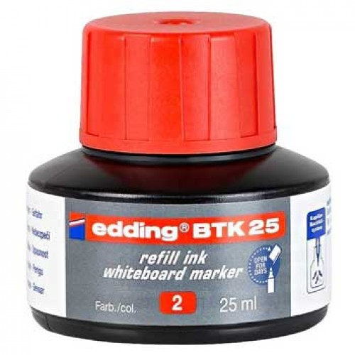 Recarga Marcador Quadros Brancos Edding BTK25 Vermelho 25ml