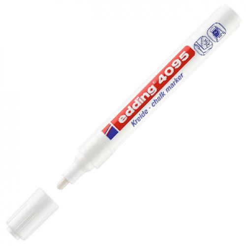 Marcador Giz Edding 4095 2-3mm Branco 1un