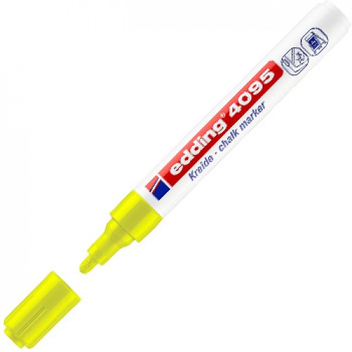 Marcador Giz Edding 4095 2-3mm Amarelo Fluorescente 1un