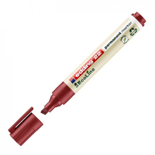 Marcador Permanente Grosso Edding e-22 1-5mm Vermelho 1un