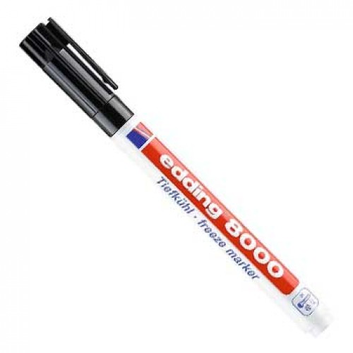 Marcador Fino Edding 8000 Preto Resistente ao Gelo 1un