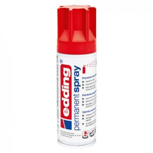 Tinta Acrílica Edding 5200 Spray 200ml Vermelho Trafego