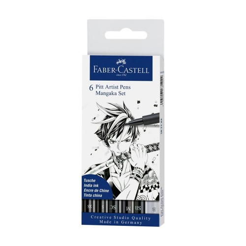 Marcador Artístico Pitt Faber-Castell Manga Mangaka 6 Cores
