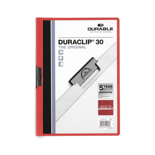 Classificador Clip Lateral Durable 2200 Vermelho