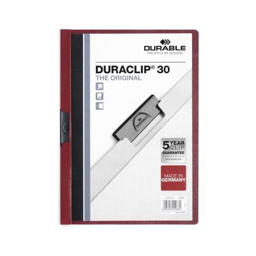 Classificador Clip Lateral Durable 2200 Bordeaux