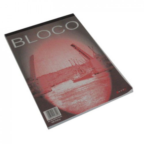 Bloco Notas A4 Quadriculado Pack 5un