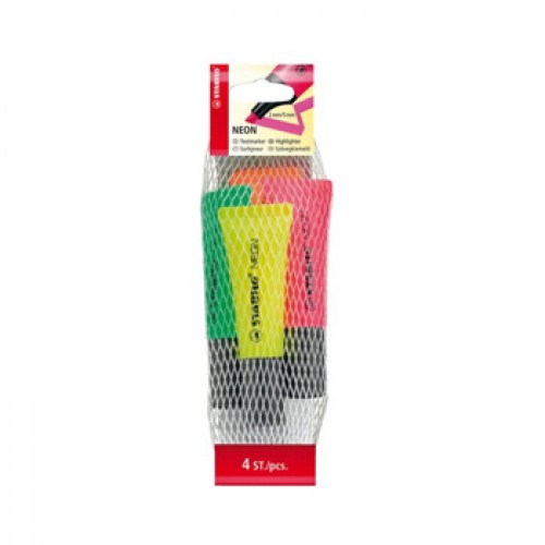 Marcador Fluorescente Stabilo 72/4 4 Cores Neon 4un