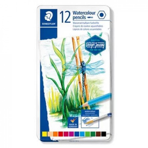 Lápis Cor Aguarelável 12un Cx Metal STAEDTLER 14610C M12