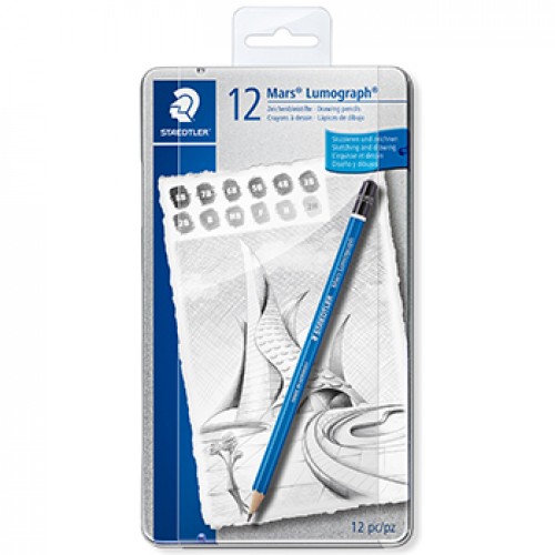Lápis Grafite 100G12S STAEDTLER Mars Lumograph Cx Metal 12un