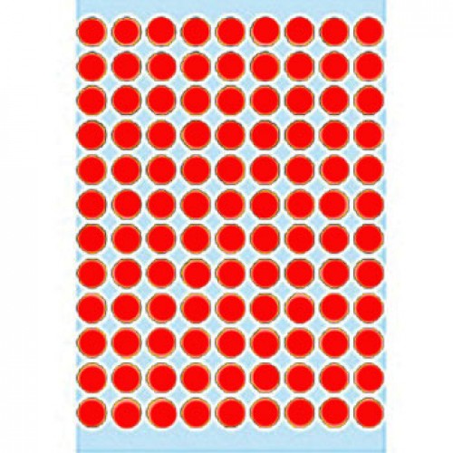 Etiquetas Redondas 08mm Vermelho Fluorescente Herma1846 540u