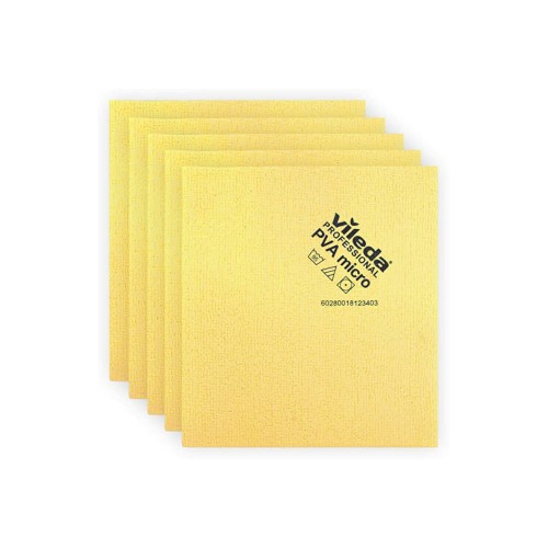 Pano PVAmicro 38x35cm Amarelo Vileda Professional 5un