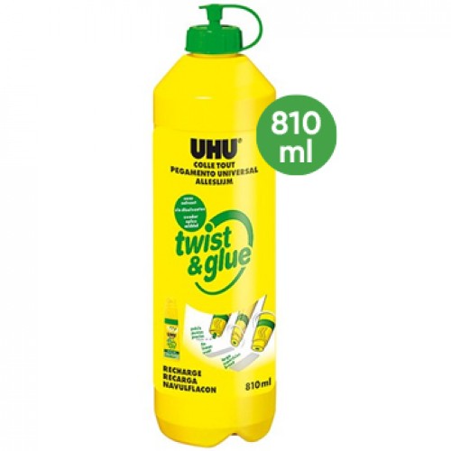 Cola Liquida 810ml UHU Twist Glue Renature Recarga