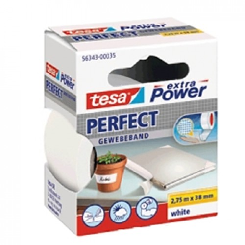 Fita Adesiva Tecido 38mmx2.75m Extra Power Tesa Branca