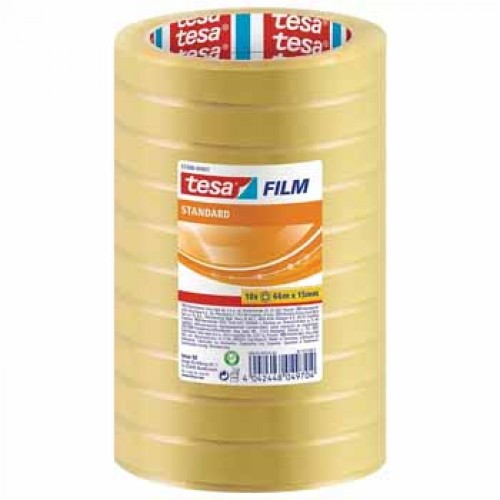 Fita Adesiva 15mmx66mts Transparente Tesa  Pack 10 rolos