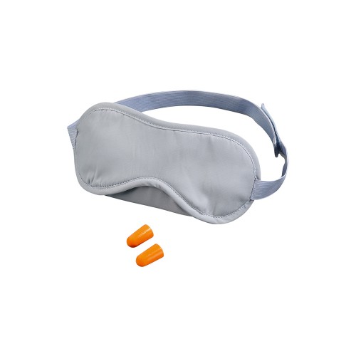 Máscara para Olhos c/Tampões de Ouvido Cinza