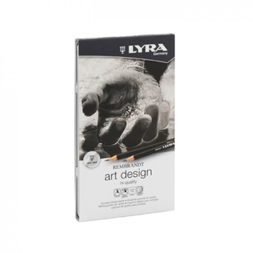 Lápis Grafite Lyra Rembrandt Art Design Cx Metal 12un