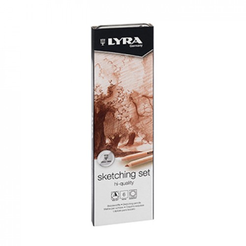 Lápis Set Esboço Lyra Rembrandt Art Specials Cx Metal 6un