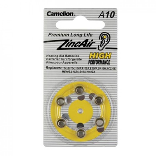 Pilhas 10 / PR70 Zinc-Air 1.4V 90mAh Micro Áudio 6un