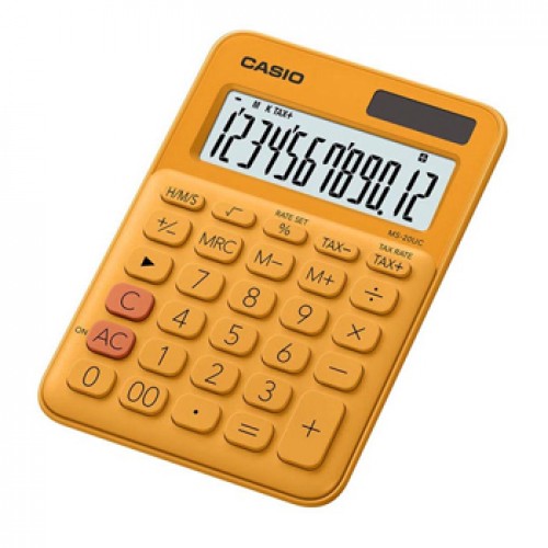 Calculadora Secretária Casio MS20UCRG Laranja 12 Dígitos
