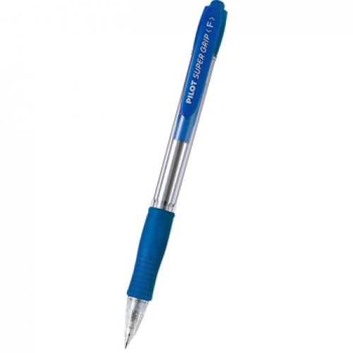 Esferográfica Pilot Super Grip F Retrátil Azul 0,7mm 1un