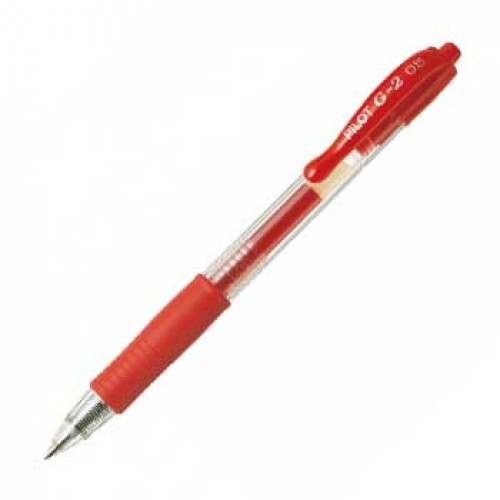 Esferográfica Gel Pilot G-2 Retrátil Vermelho 0,5mm 1un