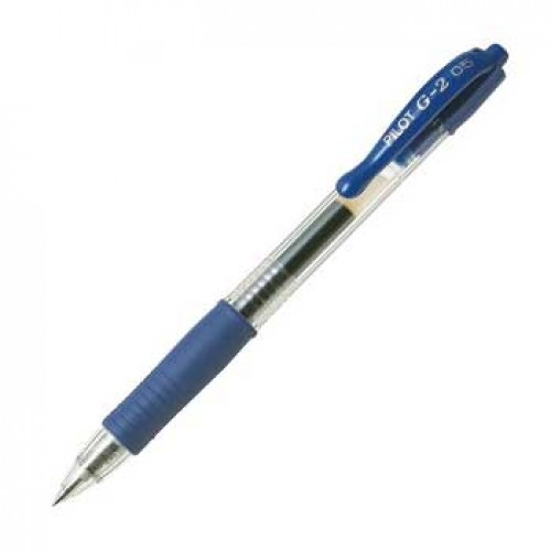 Esferográfica Gel Pilot G-2 Retrátil Azul 0,5mm 1un
