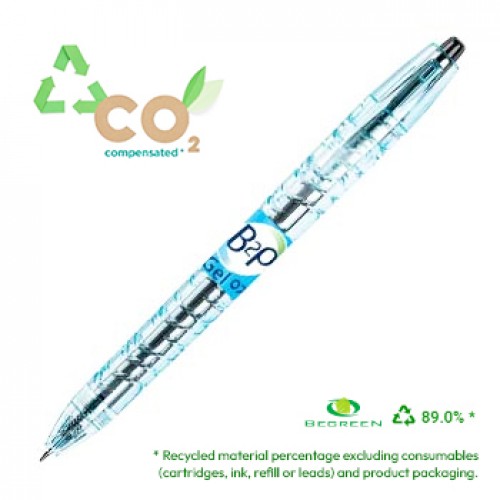 Esferográfica Gel Pilot B2P BeGreen Retrátil Preto 0,7mm 1un