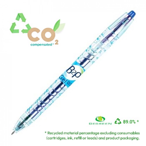 Esferográfica Gel Pilot B2P BeGreen Retrátil Azul 0,7mm 1un