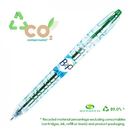 Esferográfica Gel Pilot B2P BeGreen Retrátil Verde 0,7mm 1un