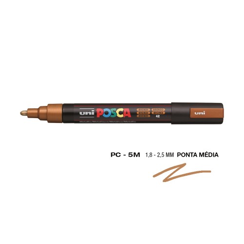 Marcador Uniball Posca PC-5M 1,8mm Bronze (42) 1un